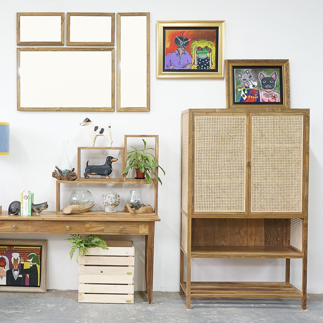 decorative mirror teak
