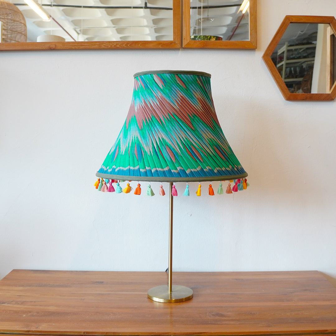 Custom made swathed tailored lampshade in Singapore