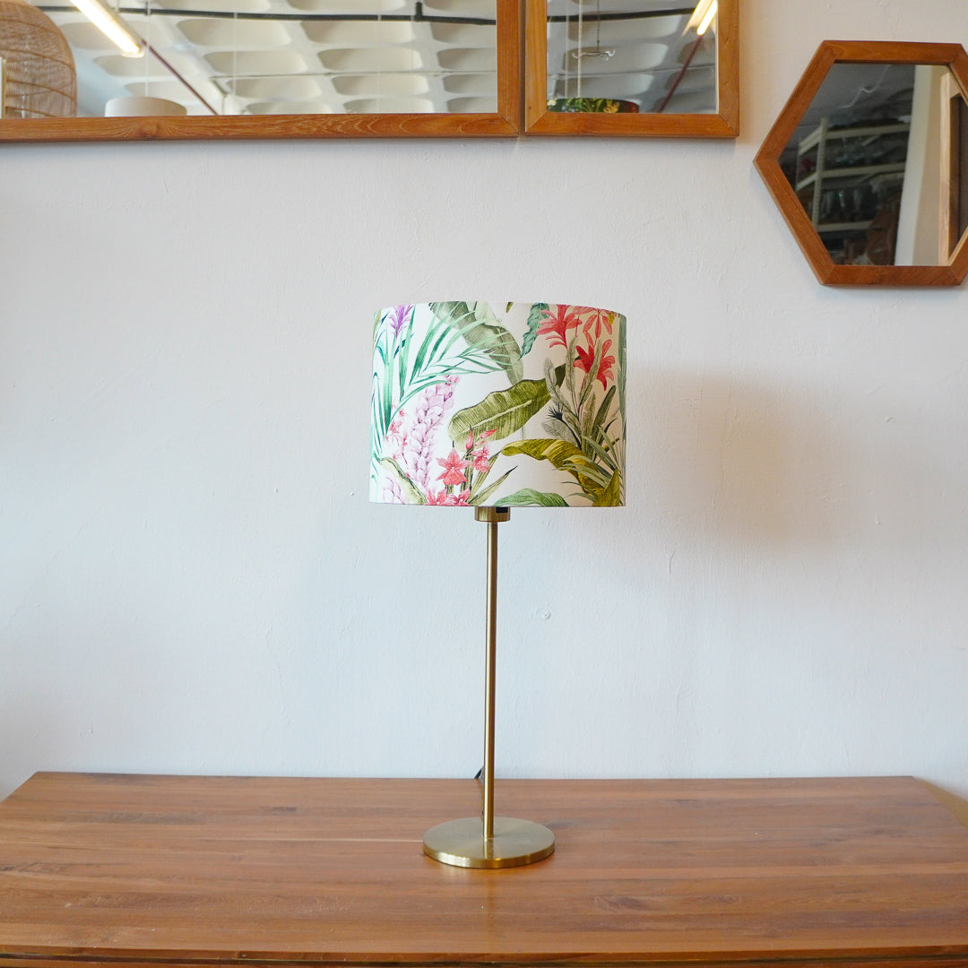 Custom made lampshade in Singapore with leaves and nature