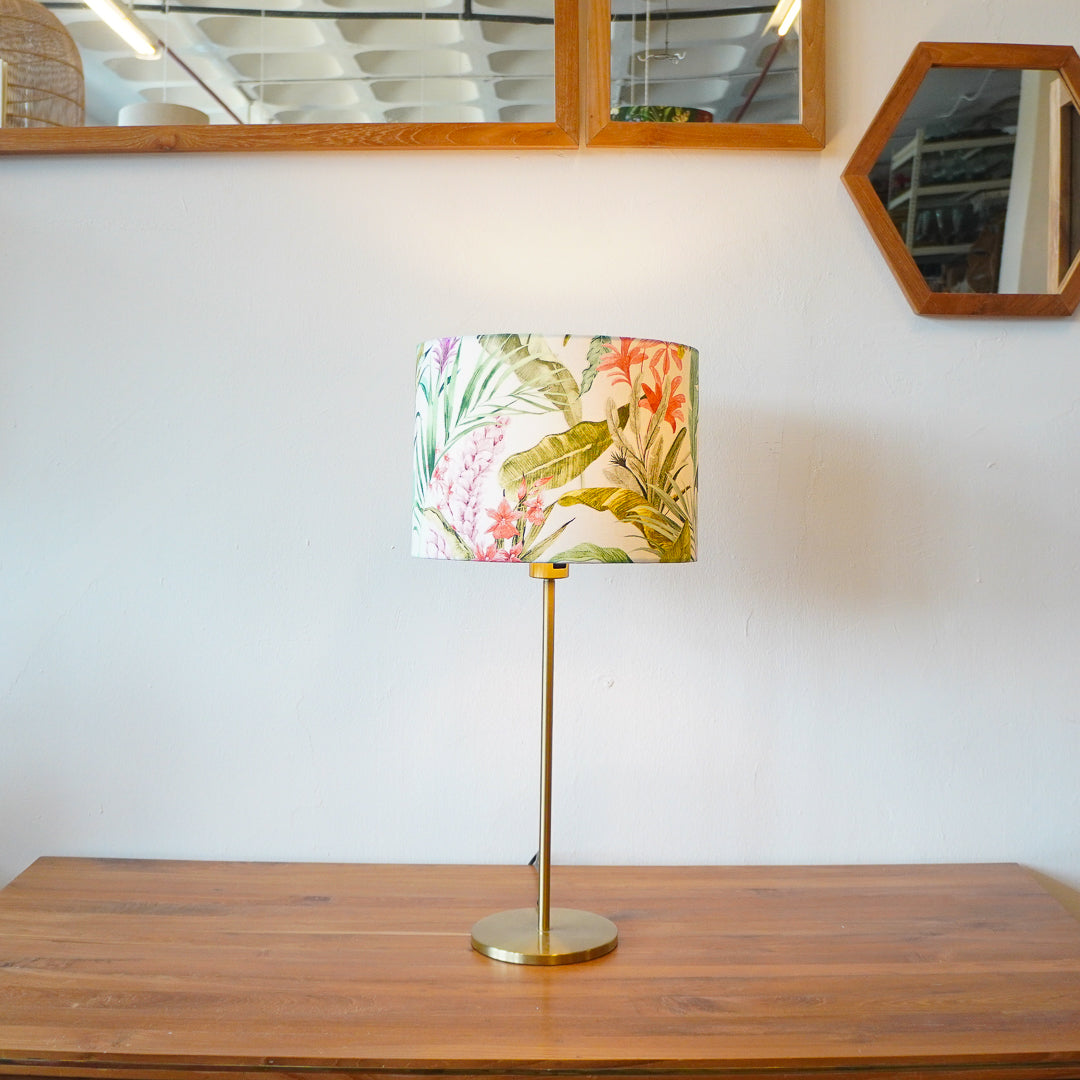 Custom made lampshade in Singapore with leaves and nature