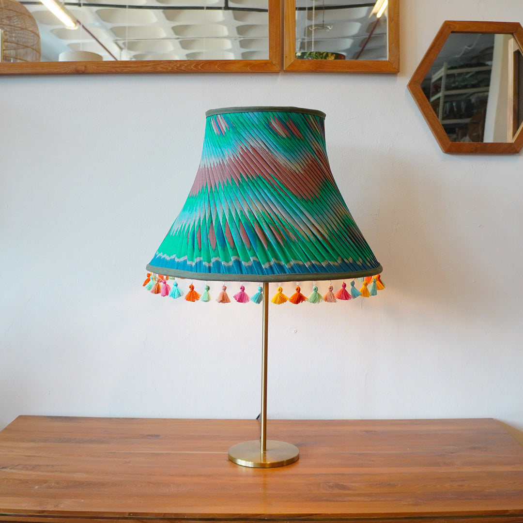 Custom made swathed tailored lampshade in Singapore