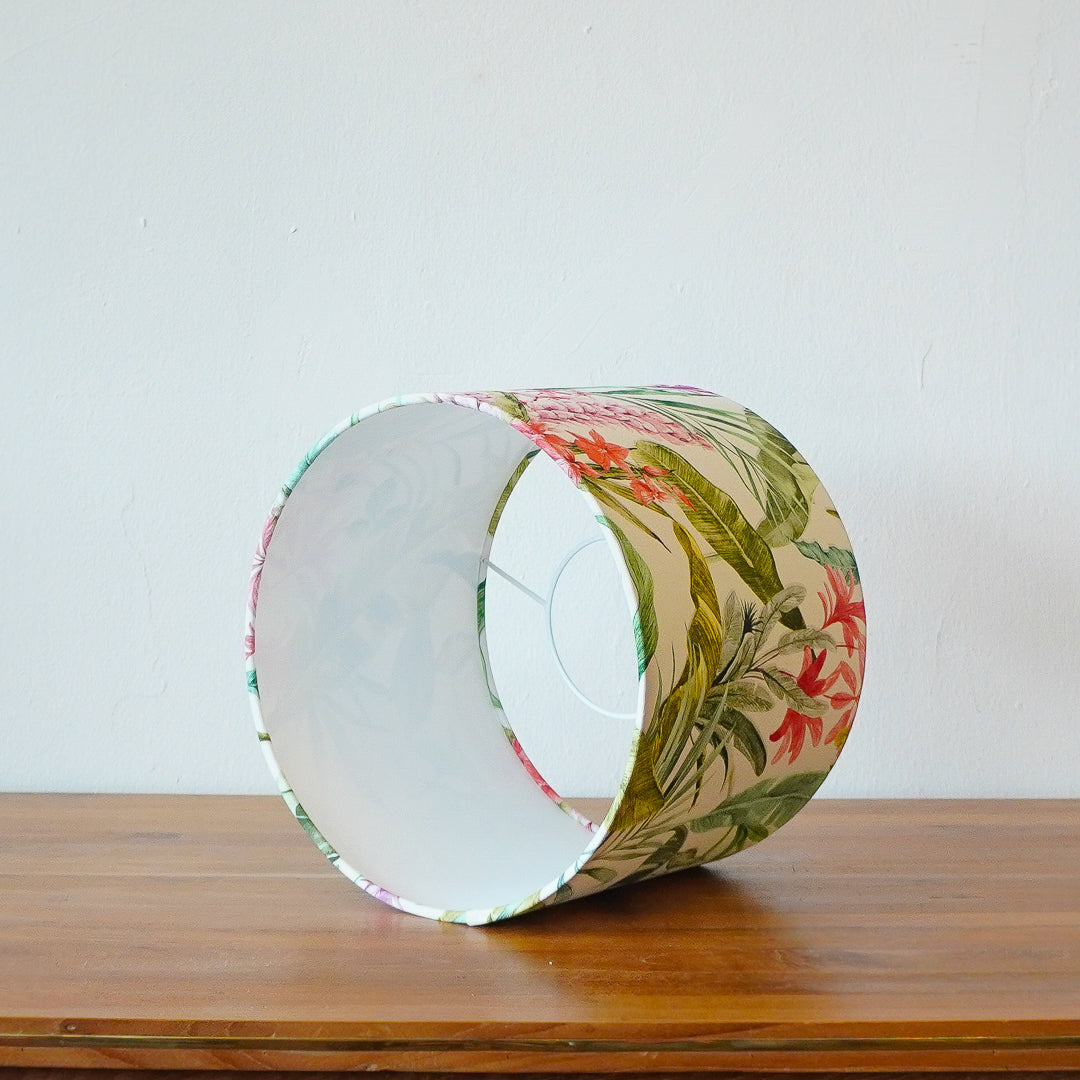 Custom made lampshade in Singapore with leaves and nature