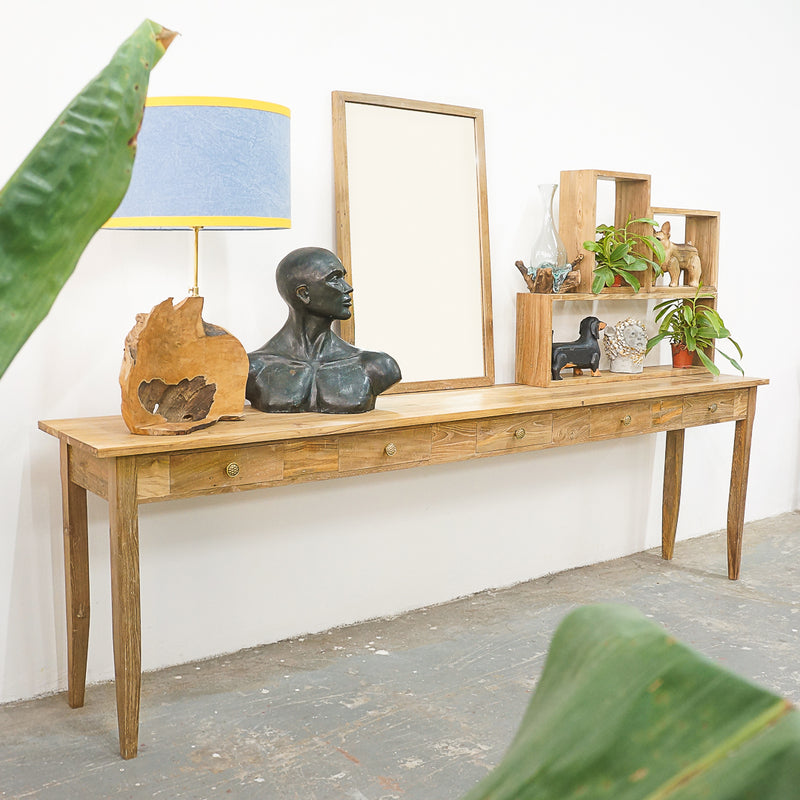 display console with drawers