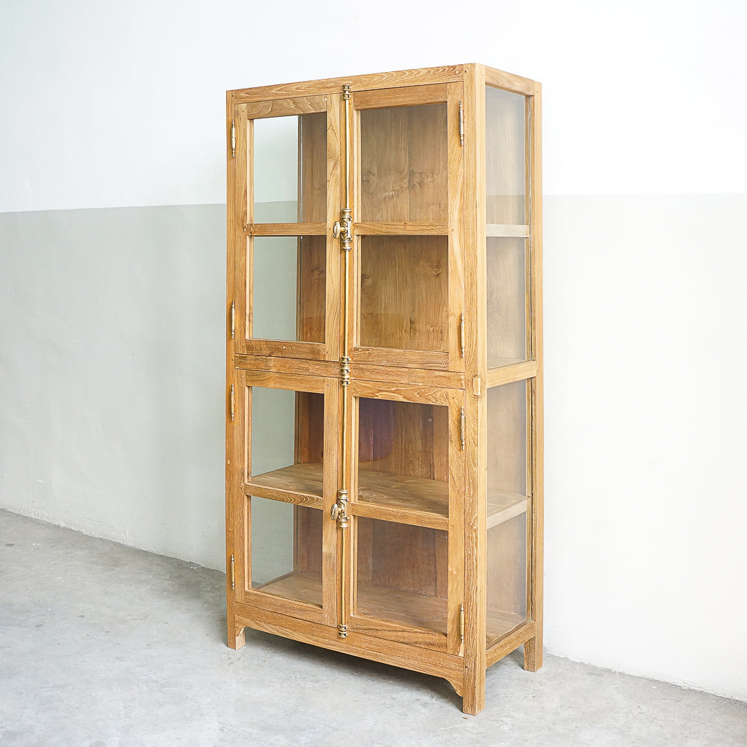 teak display cabinet
