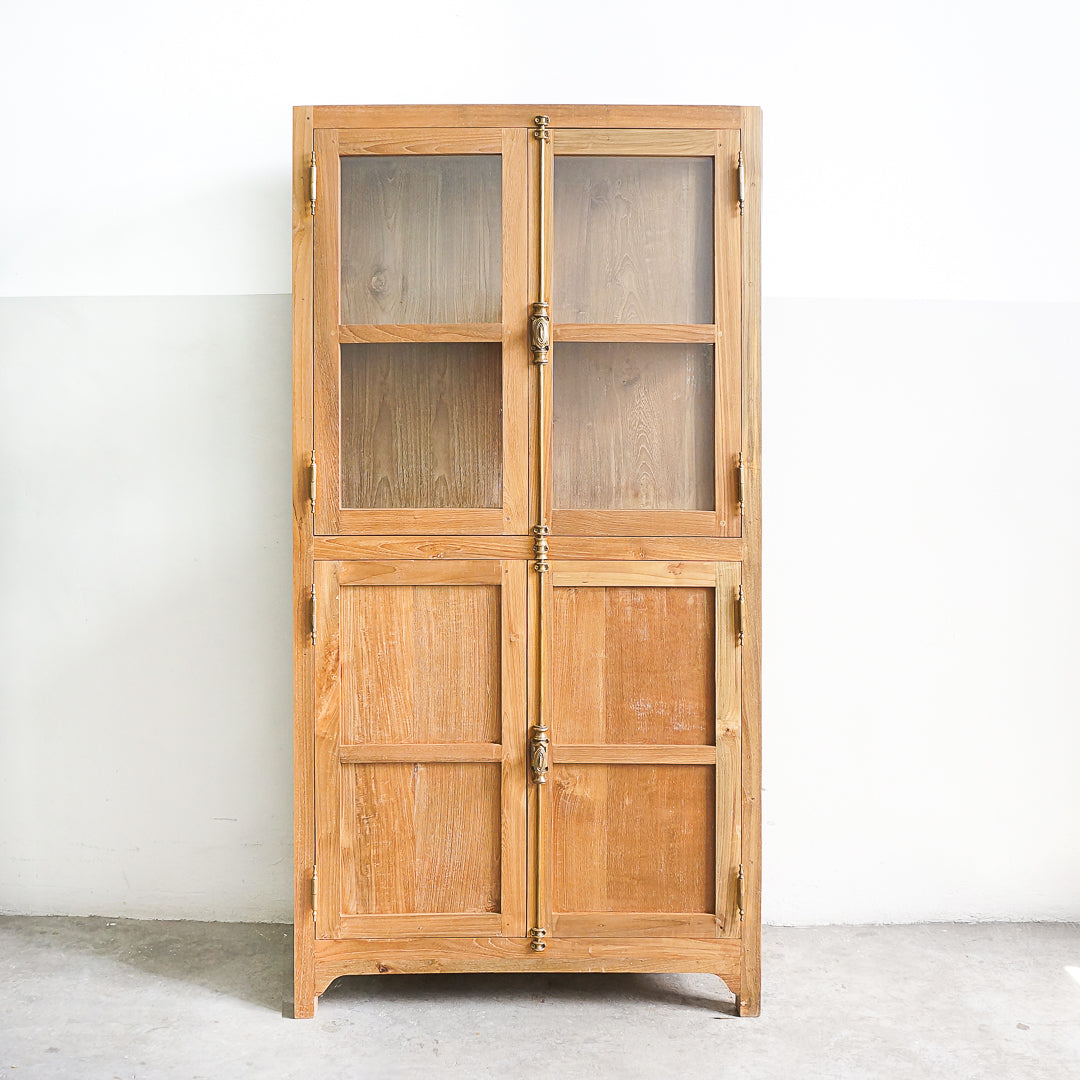 teak display cabinet