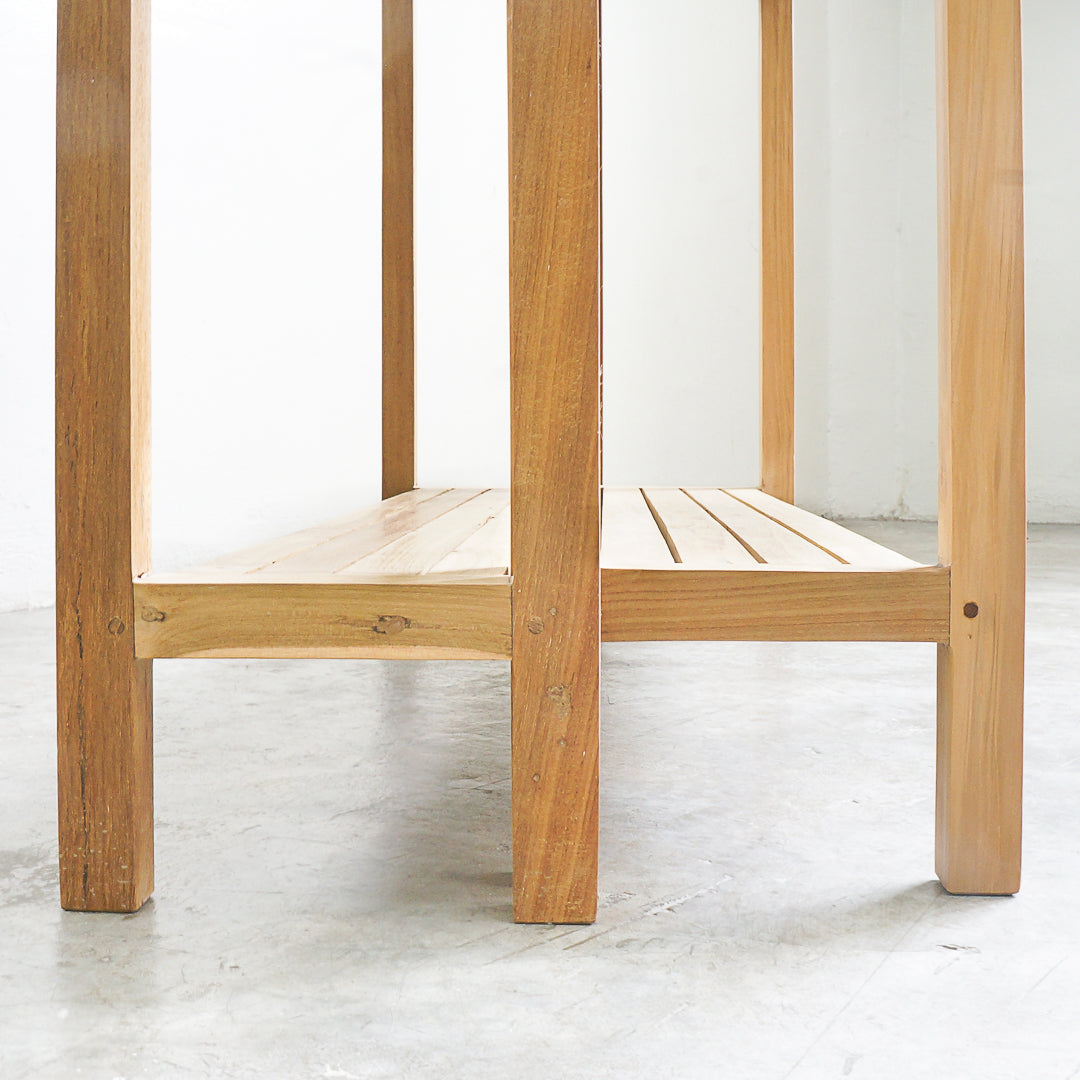 wood nesting console