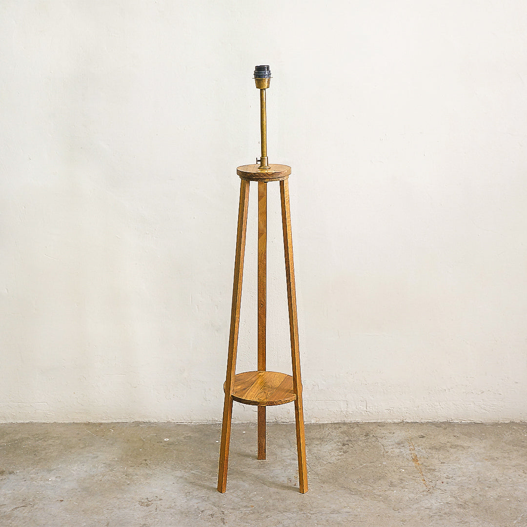 wooden standing lamp
