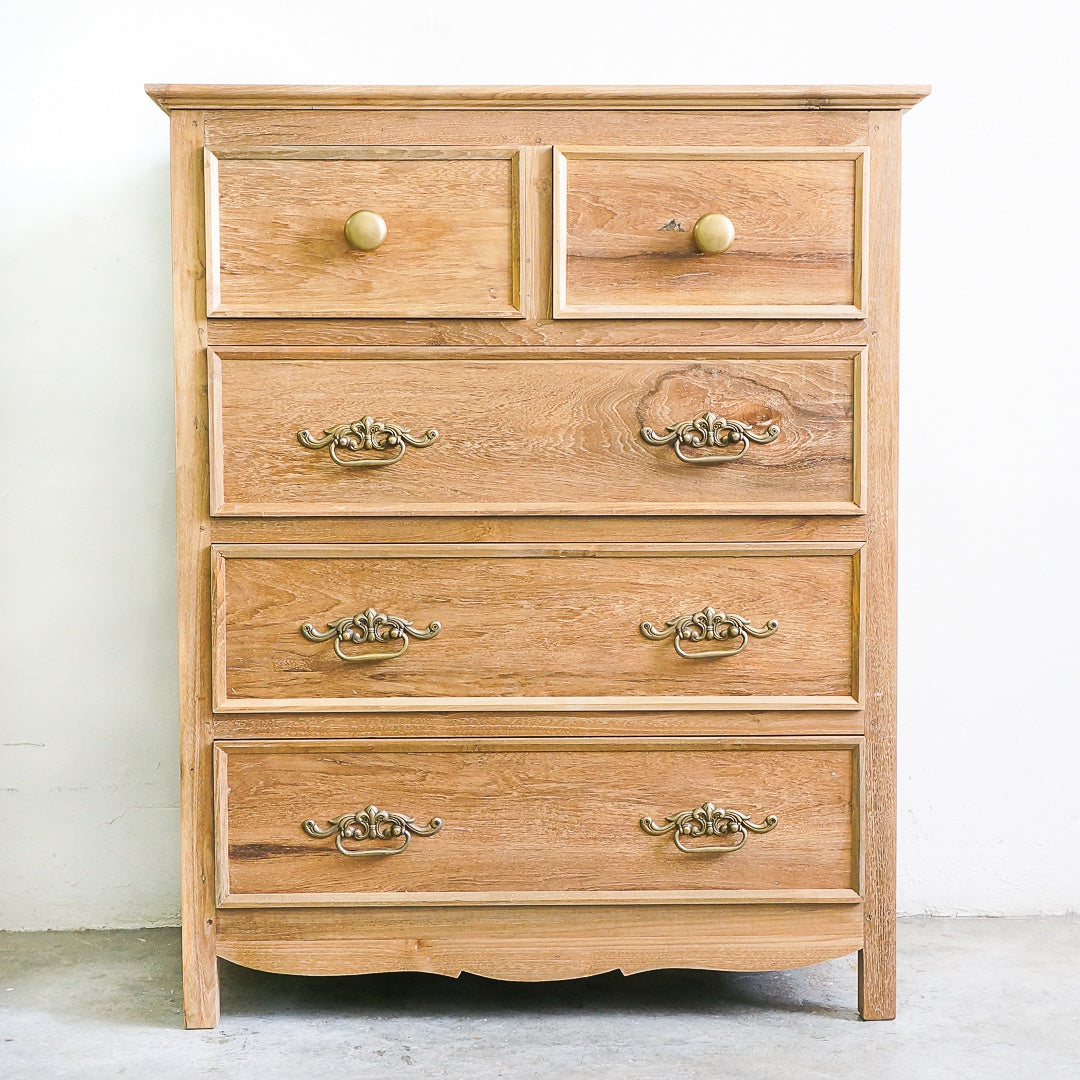 teak and brass chest of drawers singapore