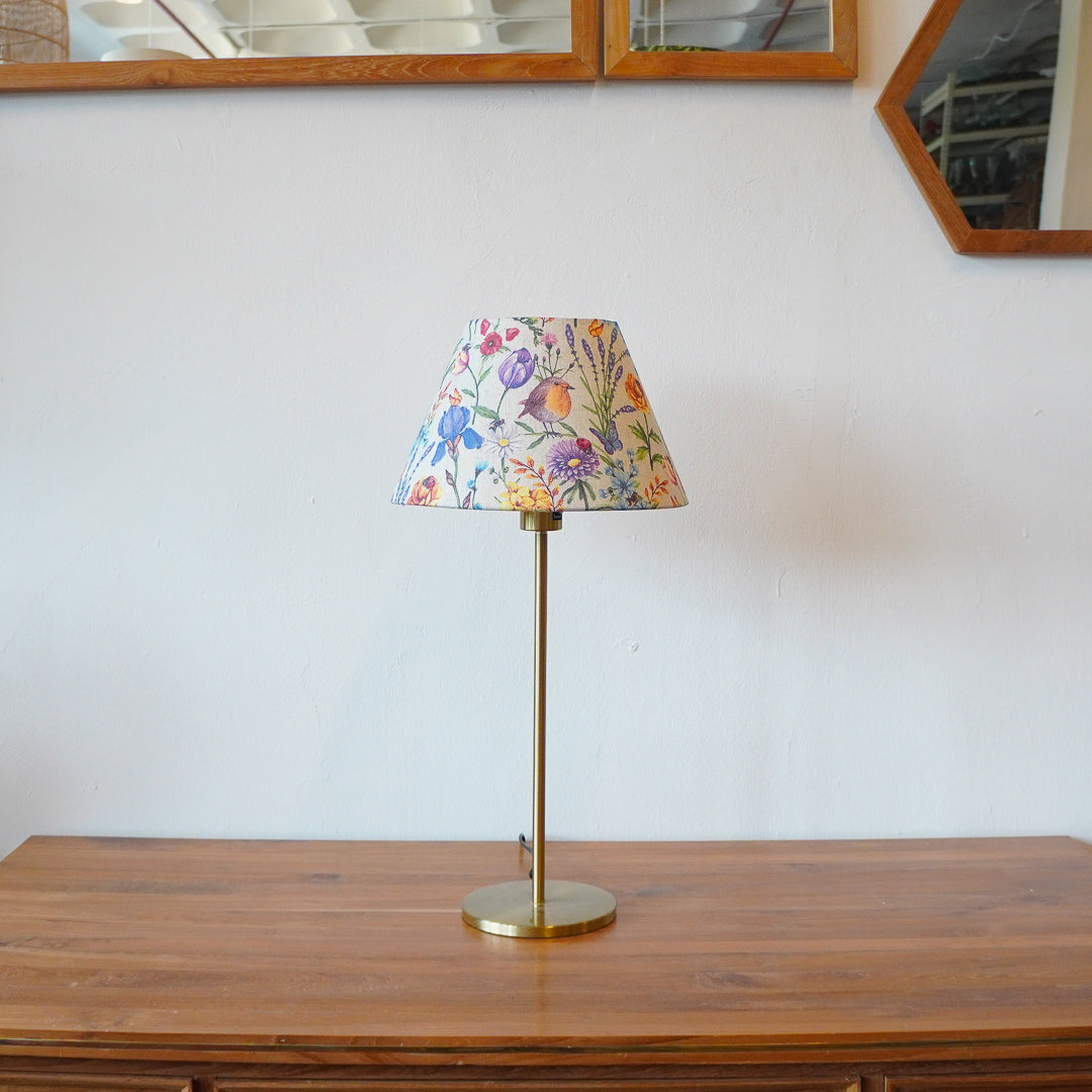 Custom made lampshade in Singapore with birds and flowers