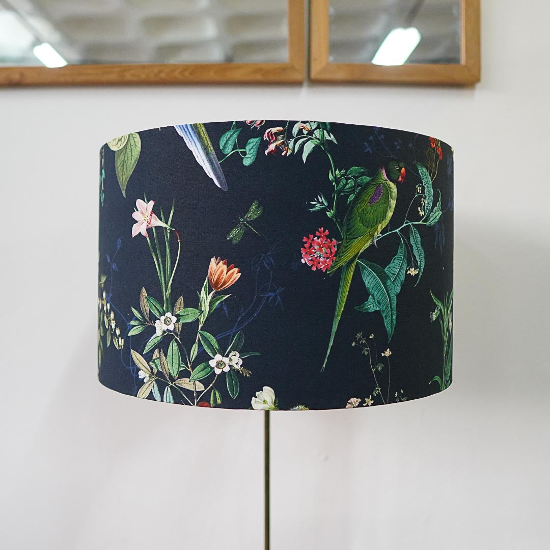 Custom made lampshade in Singapore with birds and nature