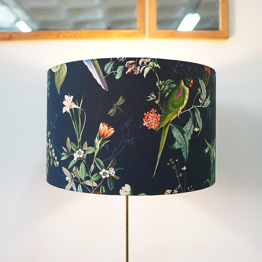 Custom made lampshade in Singapore with birds and nature