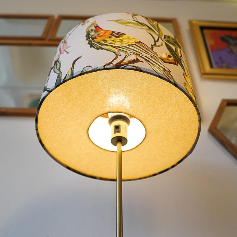 Custom made lampshade with diffuser in Singapore with birds and flowers